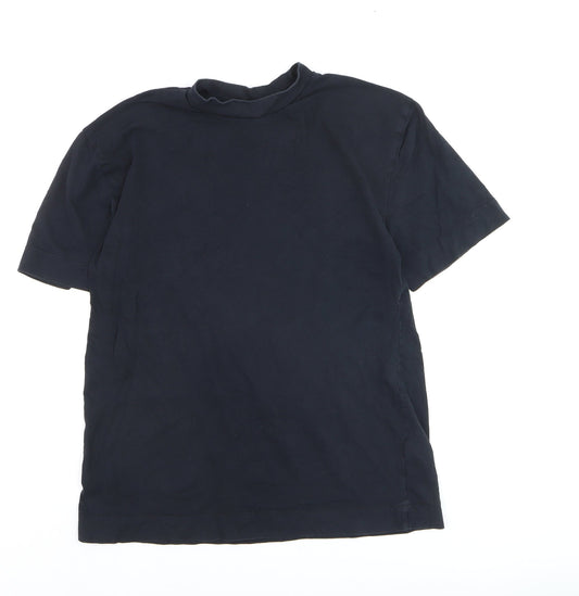 COLLUSION Men's Black Cotton Crew Neck Short Sleeve T-Shirt S