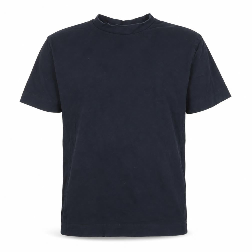 Front view of Collusion Men's Black Cotton Crew Neck Short Sleeve T-Shirt S