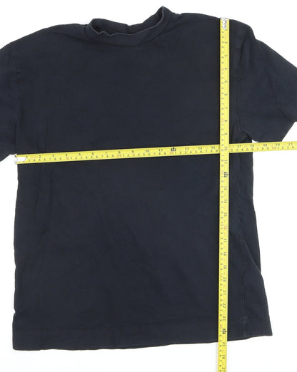 COLLUSION Men's Black Cotton Crew Neck Short Sleeve T-Shirt S