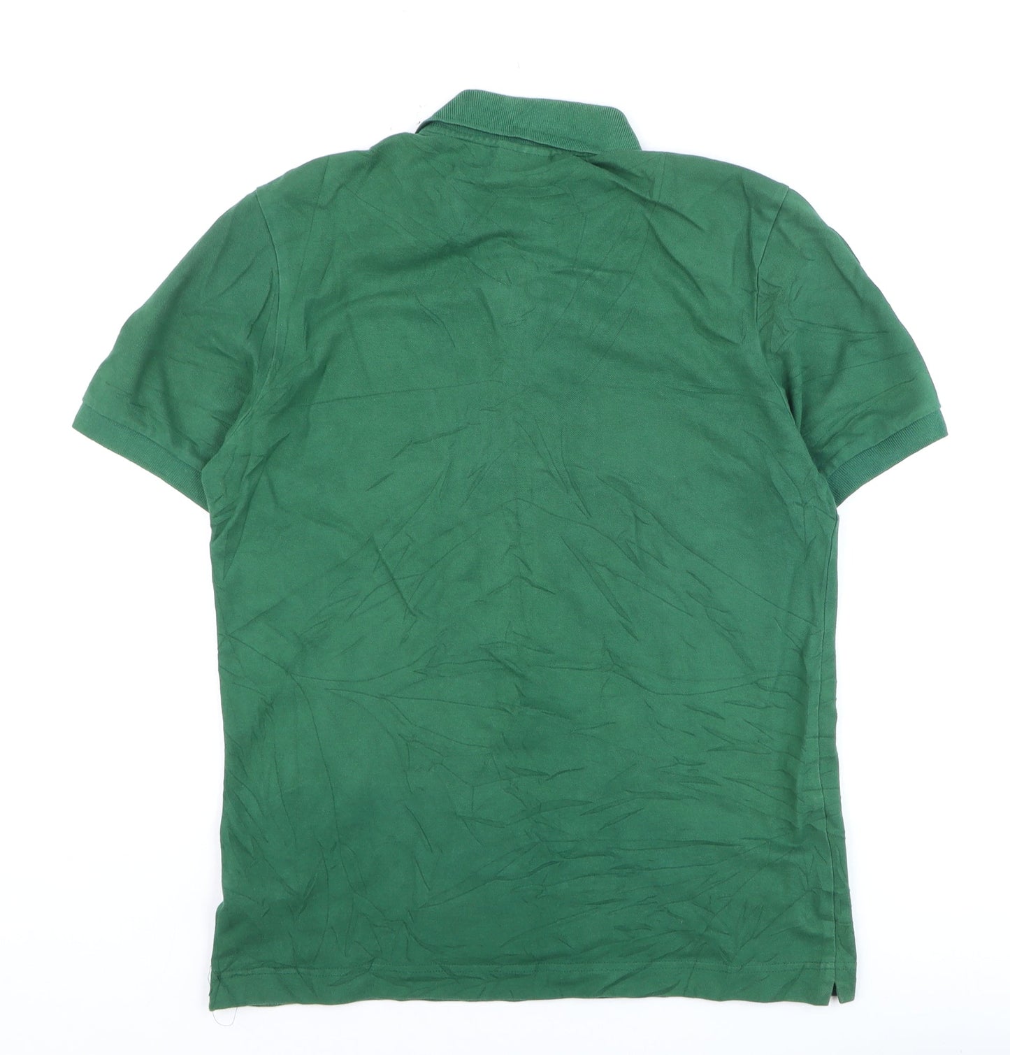 Lacoste Mens Green Short Sleeve Cotton Polo Shirt Size M