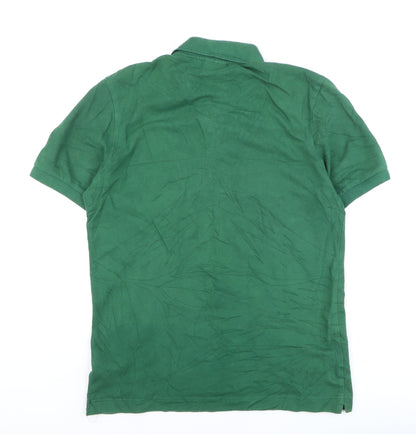 Lacoste Mens Green Short Sleeve Cotton Polo Shirt Size M