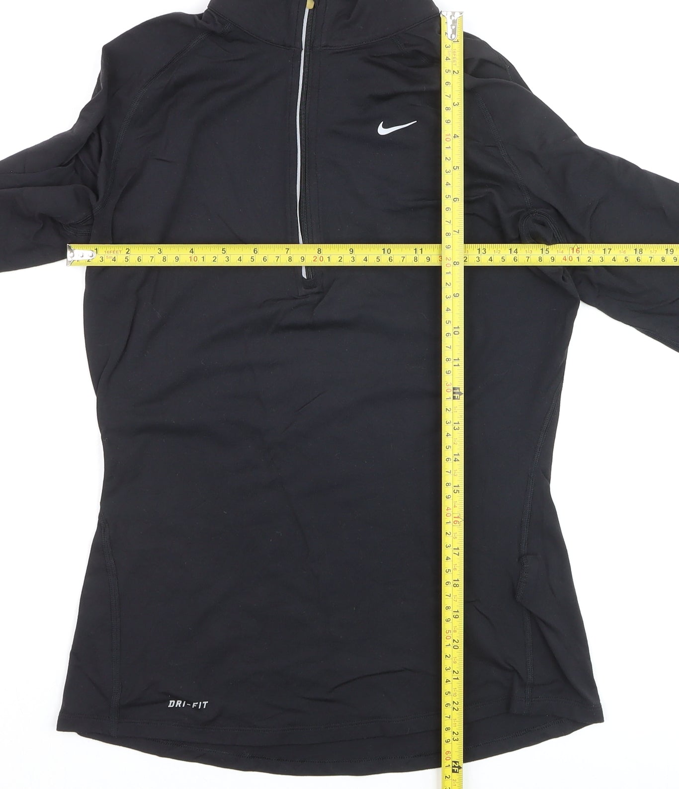 Nike Boys Black Dri-FIT 1/4 Zip Long Sleeve Pullover Sweatshirt S