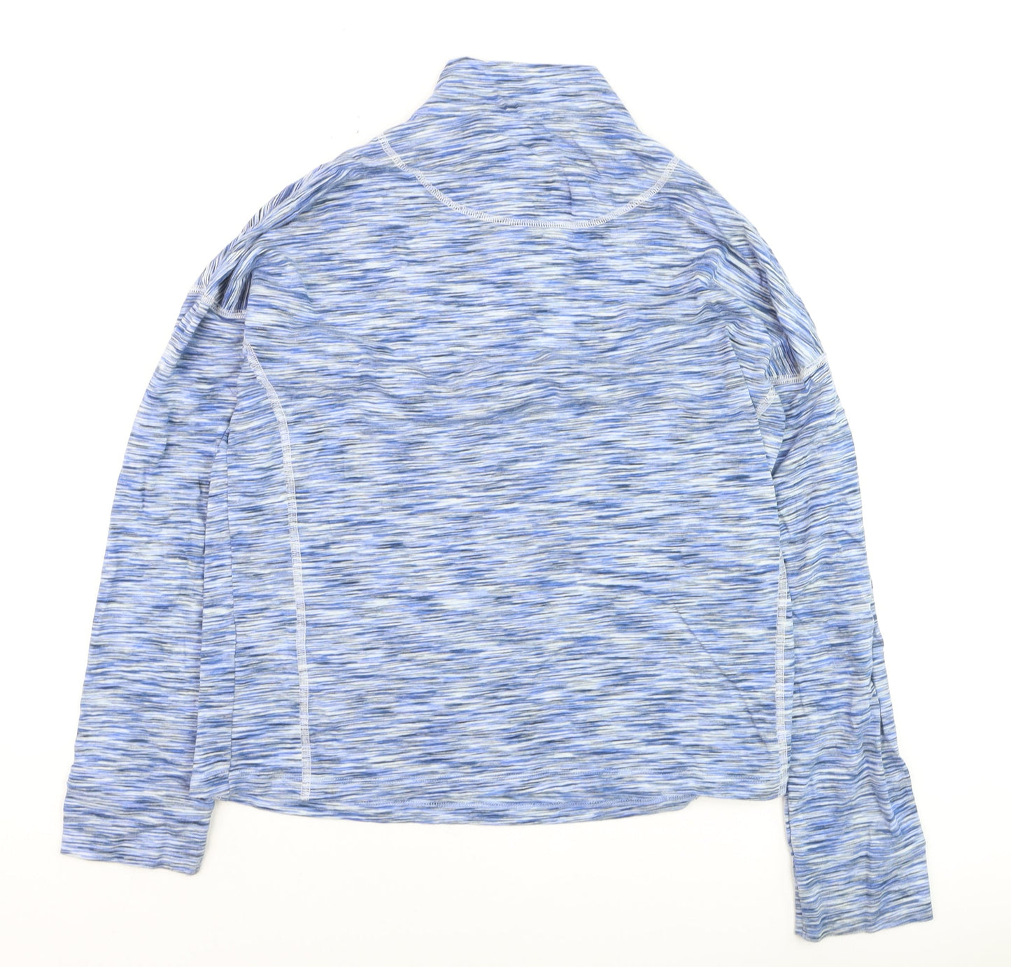 BAM Women Blue Long Sleeve 1/2 Zip Active Sweatshirt Size 14