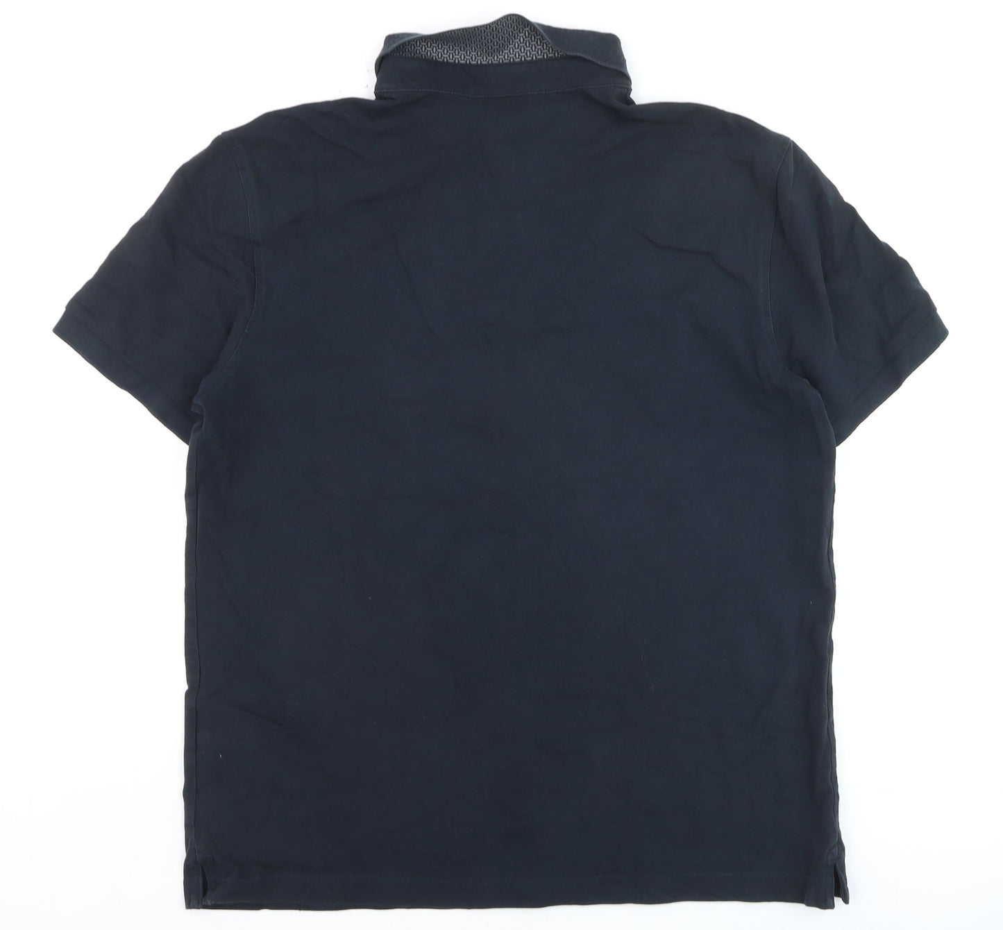 Charles Tyrwhitt Men's Black Polo Shirt Medium Short Sleeve Cotton Blend