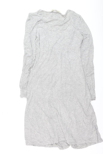 Blunauta Women Grey XS Long Sleeve Cowl Neck Shift Dress