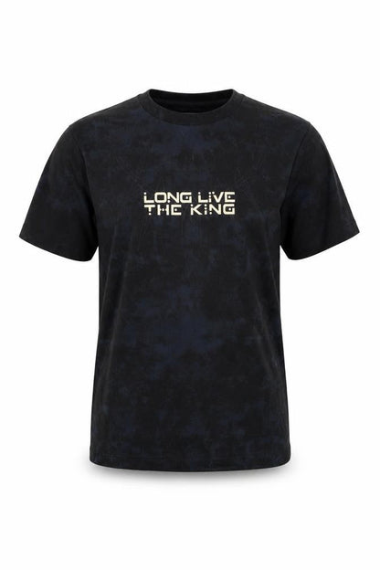 Front view of Marvel boys’ black panther black short sleeve crew neck t-shirt, size S