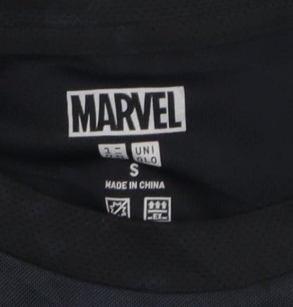 Marvel Boys Black Panther Black Short Sleeve Crew Neck T-Shirt Size S