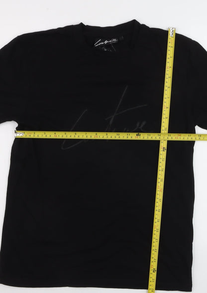 Couture Men's Black Crew Neck Short Sleeve Cotton T-Shirt M