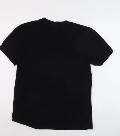 Couture Men's Black Crew Neck Short Sleeve Cotton T-Shirt M