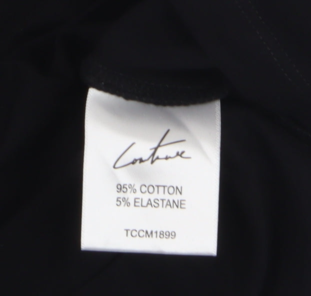 Couture Men's Black Crew Neck Short Sleeve Cotton T-Shirt M