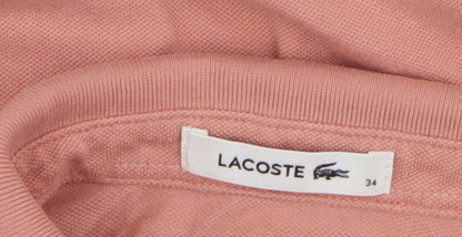 Lacoste Men’s Slim Fit Pink Cotton Stretch Polo Shirt Size S