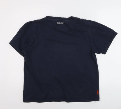 Lord's Men's Blue Cotton Short Sleeve Cricket T-Shirt M