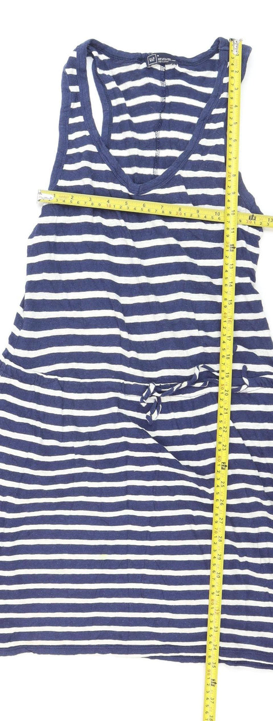 GAP Women’s Blue Striped Linen Cotton Tank Dress M