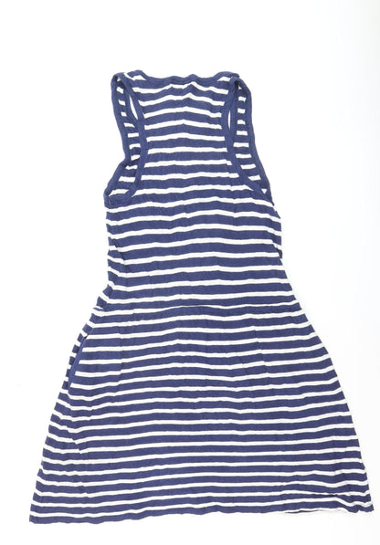 GAP Women’s Blue Striped Linen Cotton Tank Dress M