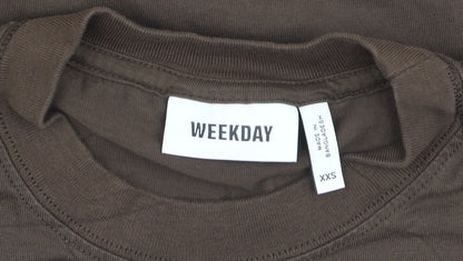Weekday Men's Brown XS Graphic Print Crew Neck T-Shirt