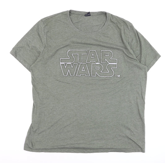 George Star Wars Khaki Men's 3XL Crew Neck Short Sleeve T-Shirt