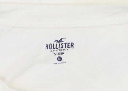 Hollister Boys White Cotton Long Sleeve Pyjama Top M