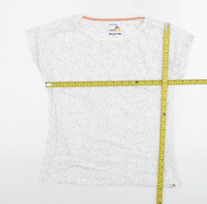 FatFace Womens White Starfish Print Cotton T-Shirt UK 12