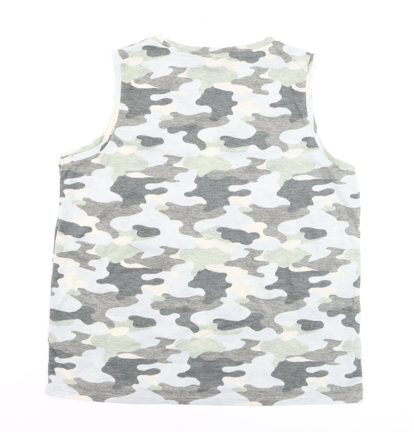 Marks and Spencer Women's Green Camouflage Sleeveless Tank Top Size 14