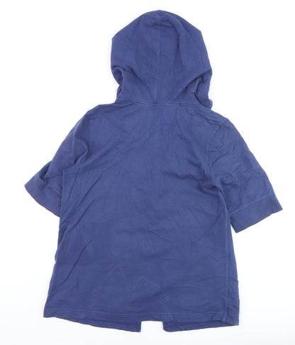 Lands' End Women’s Blue Hooded Cotton Jacket Size 10