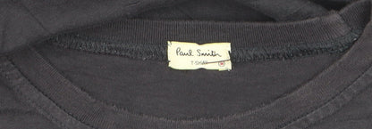 Paul Smith Men's Black Graphic Print Cotton Crew Neck T-Shirt M