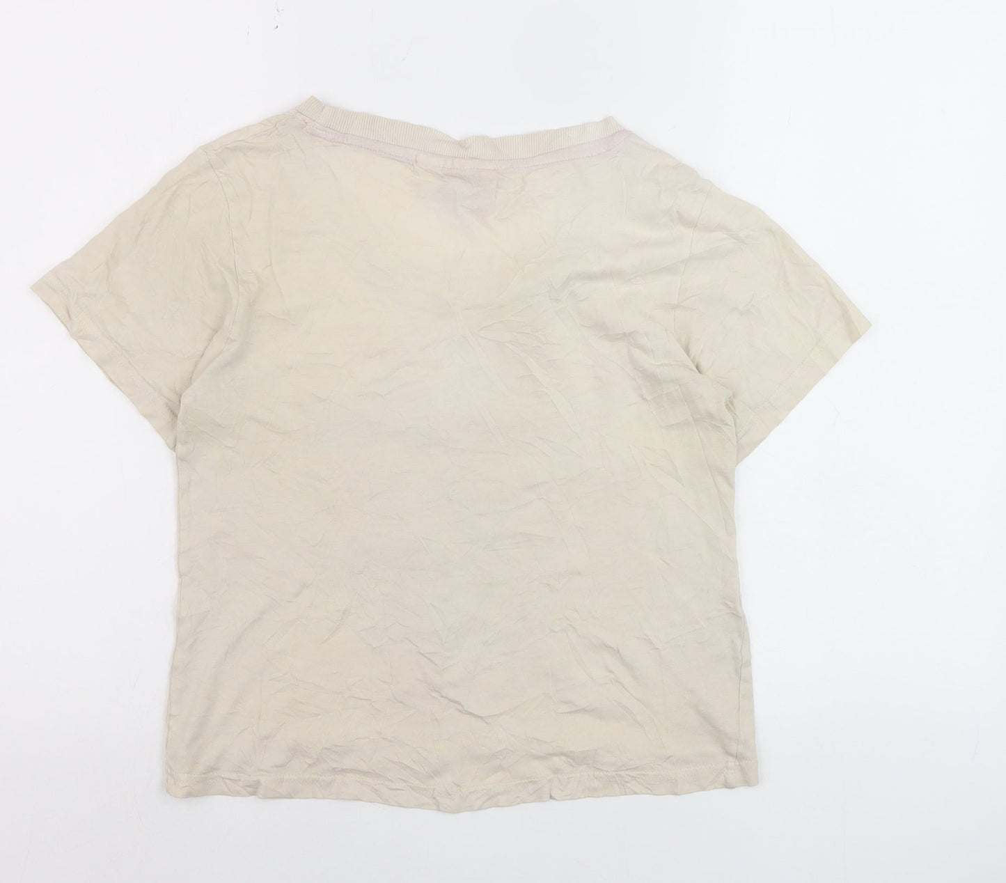 Vintage Kellogg's Women's Beige Cartoon Cropped T-Shirt Size S