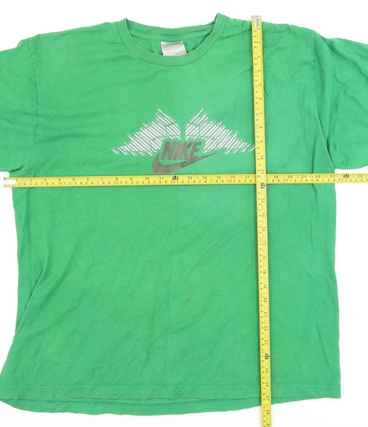 Nike Men's Green XL Graphic Sports Logo Cotton T-Shirt