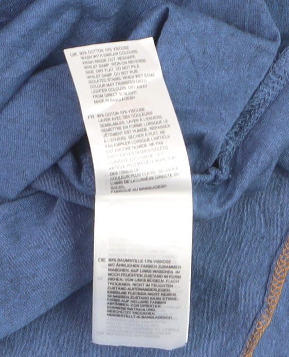 White Stuff Men's Blue XL Graphic Bike Print Crew Neck T-Shirt