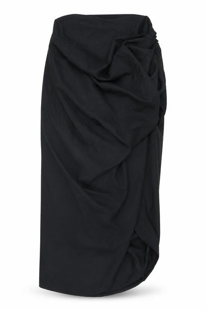 PrettyLittleThing Women’s Black Wrap Midi Skirt Size 8