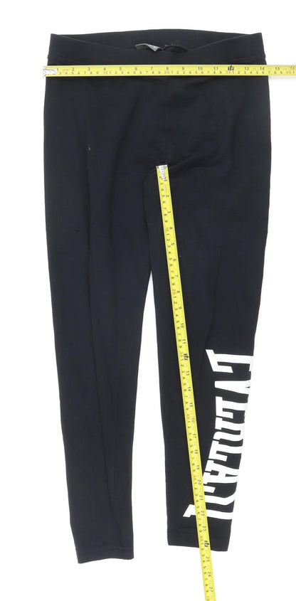 Everlast Women's Black Logo Sports Leggings Size 12