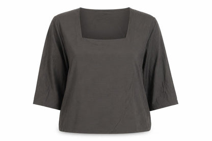 ALEX & Co. Women Brown Square Neck 3/4 Sleeve Blouse Size 16
