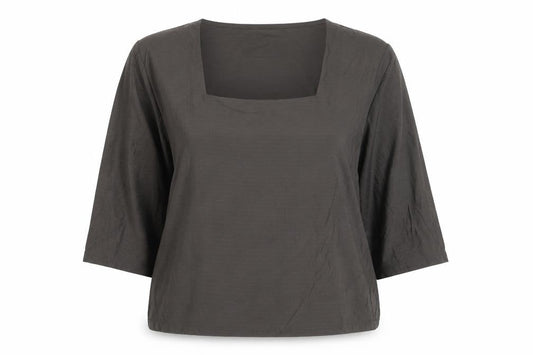 ALEX & Co. Women Brown Square Neck 3/4 Sleeve Blouse Size 16