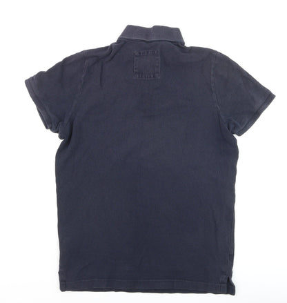 Hollister Men’s Blue Slim Fit Cotton Polo Shirt Medium