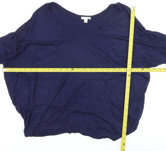 Gap Women’s Blue Relaxed Fit Long Sleeve Viscose T-Shirt Size L