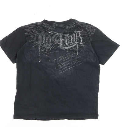 No Fear Boys Black 7-8 Years Skull Graphic Short Sleeve T-Shirt