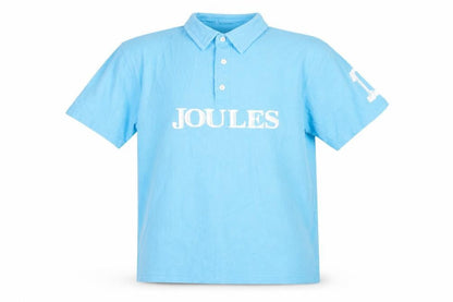 Joules Boys Blue Polo Shirt L Collared Short Sleeve Cotton Sports Top