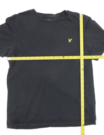 Lyle & Scott Mens Black Cotton Polo Shirt L Short Sleeve Classic Fit