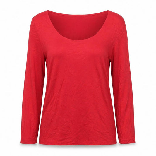 Hobbs Women’s Red 3/4 Sleeve Scoop Neck Stretch Top S