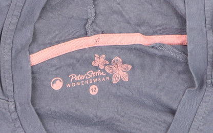 Peter Storm Womens Blue Size 12 Cotton Pullover Hoodie