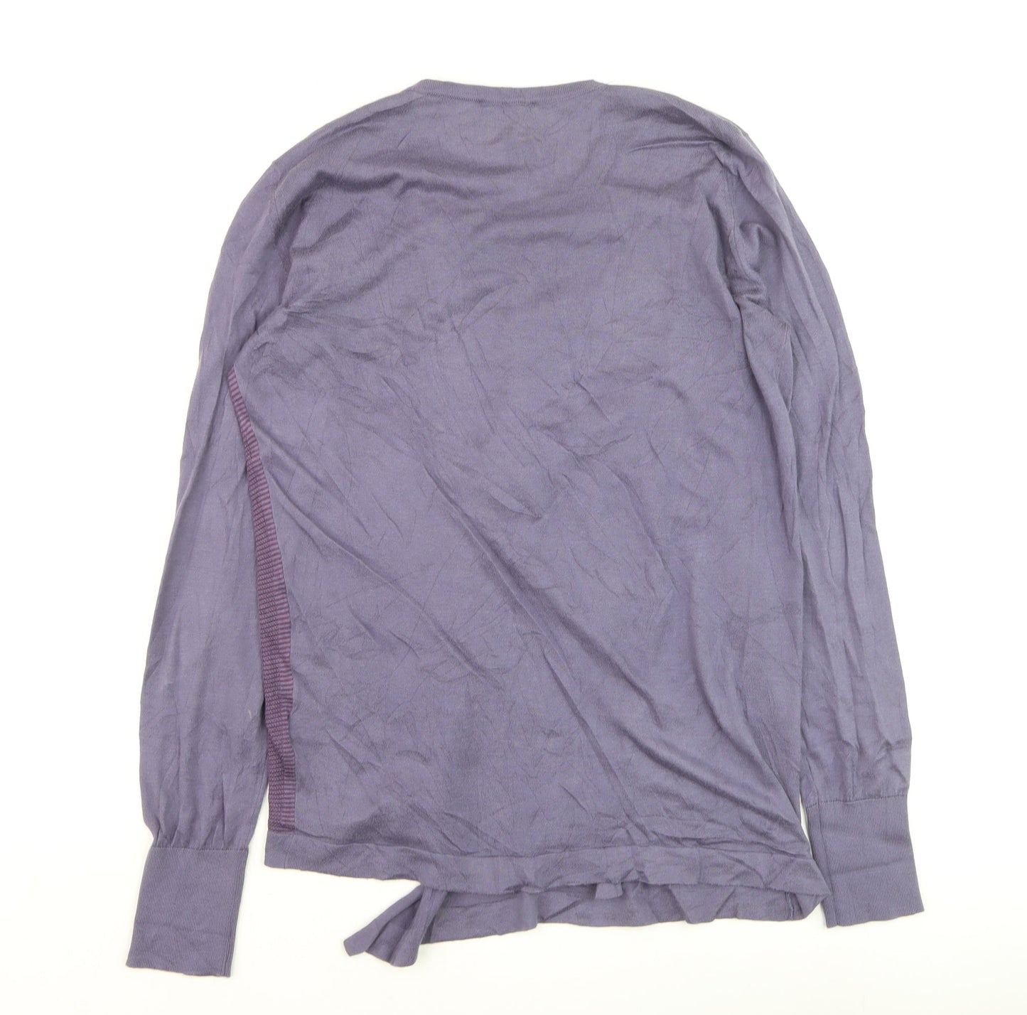 John Smedley Women's Purple Cotton Silk Crew Neck Jumper Size M