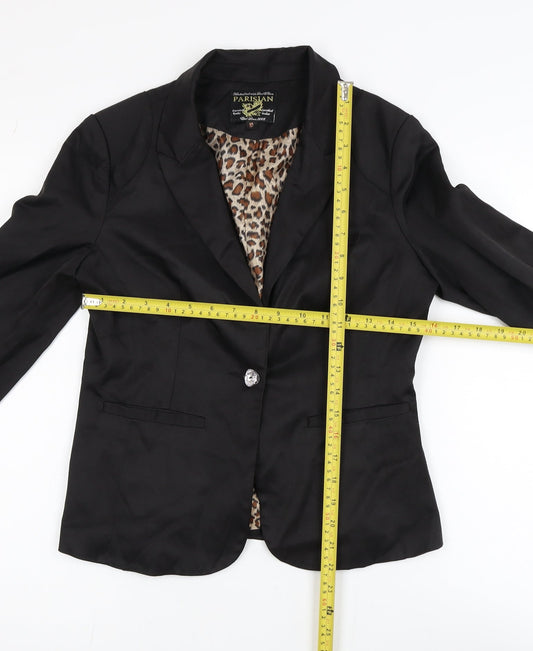 Parisian Women Black Size 10 Single-Breasted Blazer Jacket