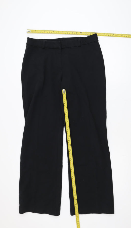 Lands' End Women's Black Petite Size 12 Straight Leg Trousers