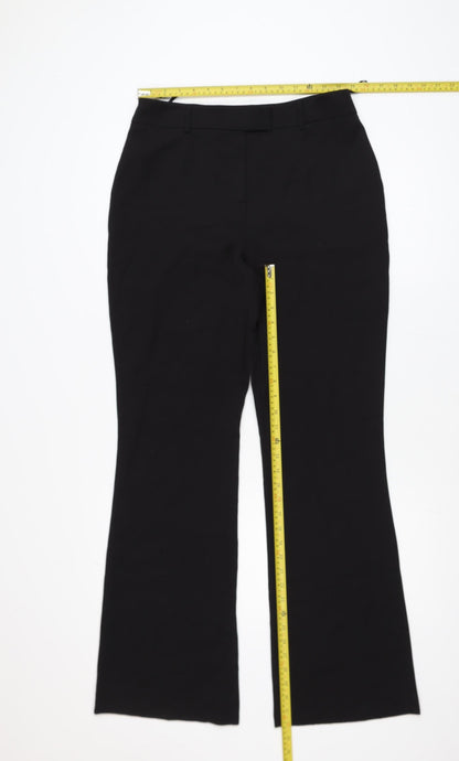 Lipsy Women Black Size 12 Straight Leg Dress Pants Trousers