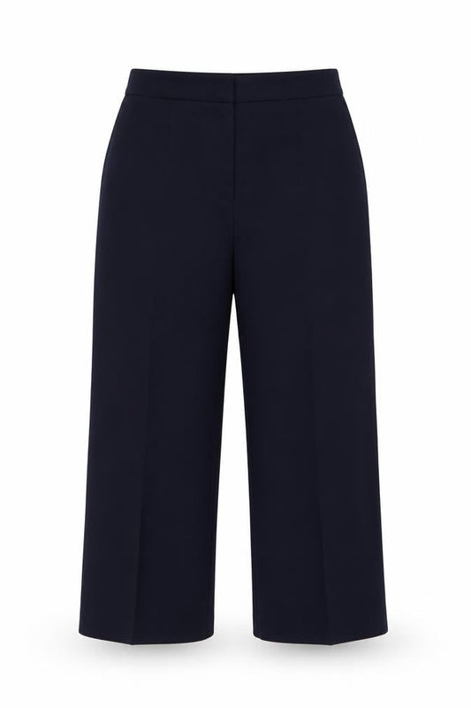 Topshop Women’s Black Cropped Twill Trousers Size 6