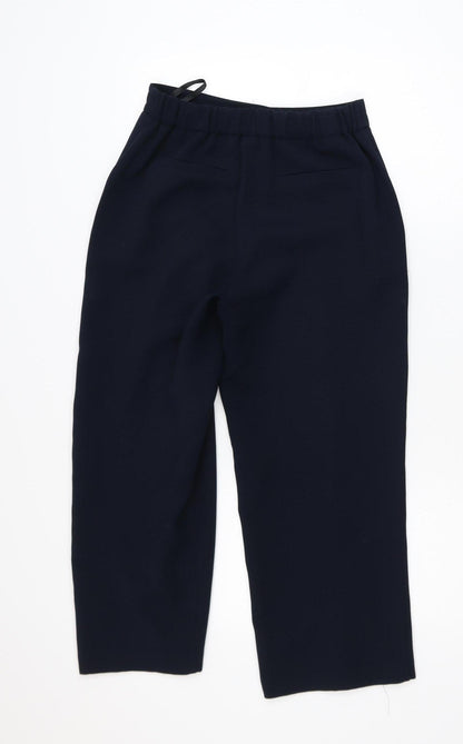 Topshop Women’s Black Cropped Twill Trousers Size 6