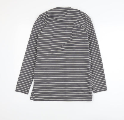 Paolo Casalini Women's Grey Striped Slim Fit Blazer XS