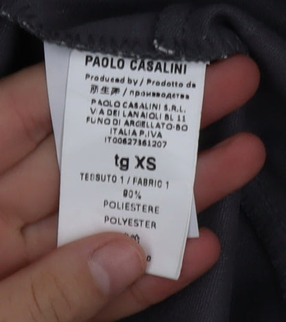 Paolo Casalini Women's Grey Striped Slim Fit Blazer XS