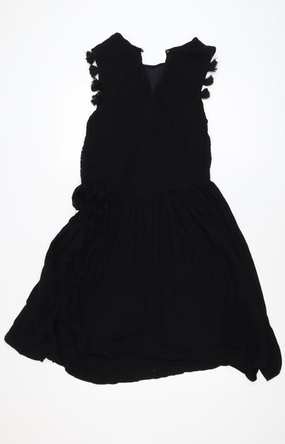 Whistles Women's Black Fit & Flare Sleeveless Dress M