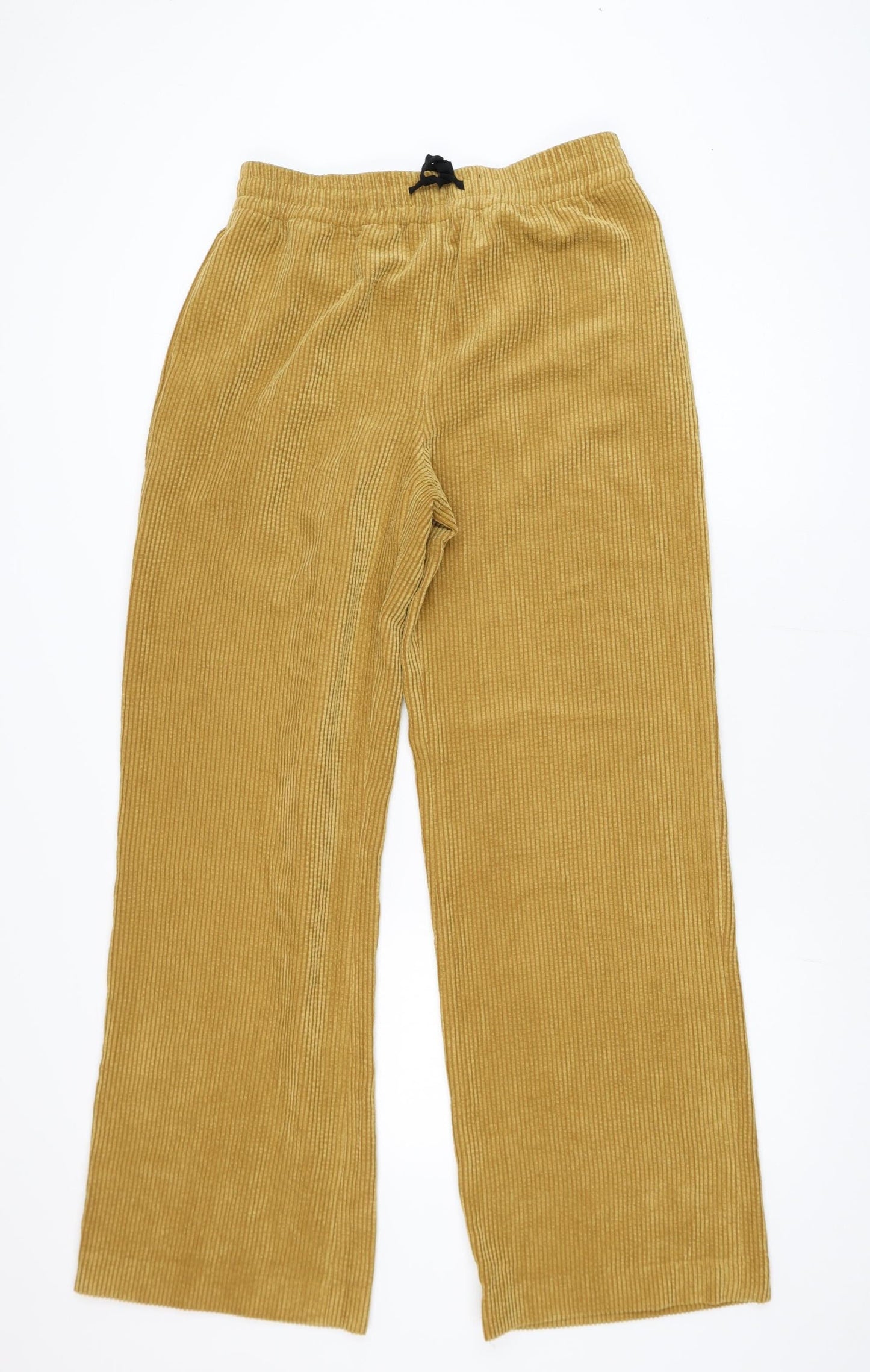 Zara Woman Mustard Corduroy Wide-Leg Trousers Size M
