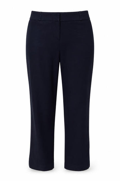 CC Womens Navy Blue Size 14 Straight Leg Trousers Polyester Blend